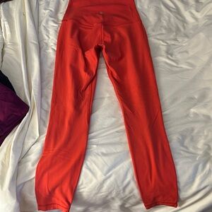 Lululemon size 2 coral align leggings. EUC. 25 inch inseam. Some wear